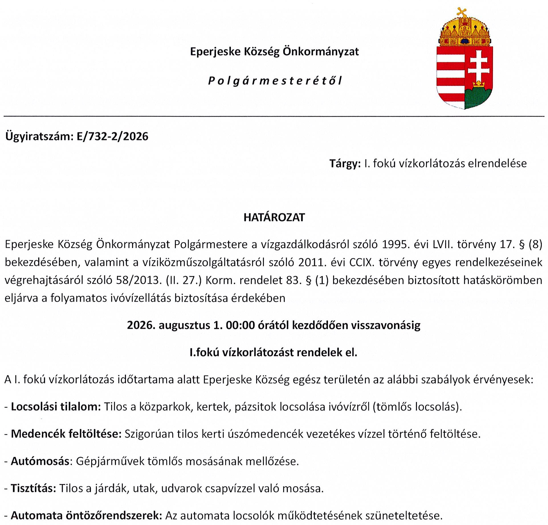 vizkorlatozas